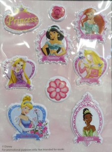 2. Disney Princess Puffy Sticker